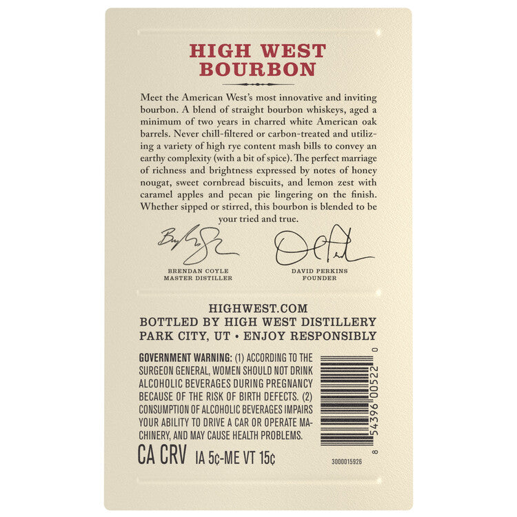 High West Blended Bourbon 92 - 750ML