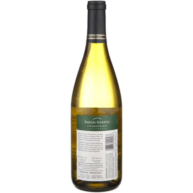 Baron Herzog Chardonnay Paso Robles - 750ML - Back