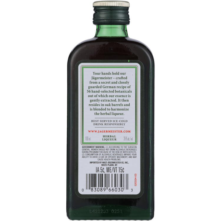Jagermeister Herbal Liqueur 70 - 100ML - Back