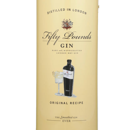 Fifty Pounds London Dry Gin Rare & Handcrafted 87 W/ Gift Tin - 750ML