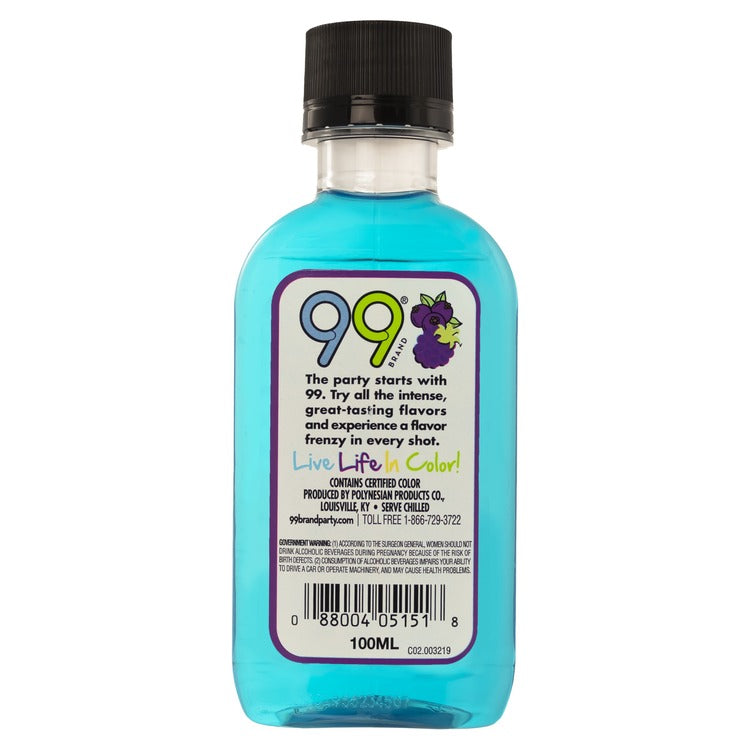 99 Brand Sour Berry Liqueur 99 - 100ML - Back