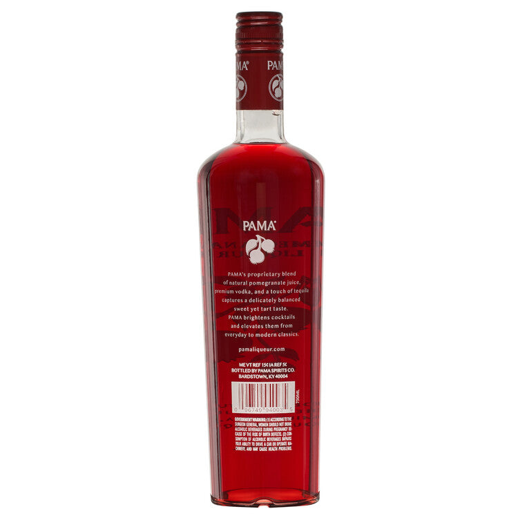 Pama Pomegranate Liqueur 34 - 750ML - Back