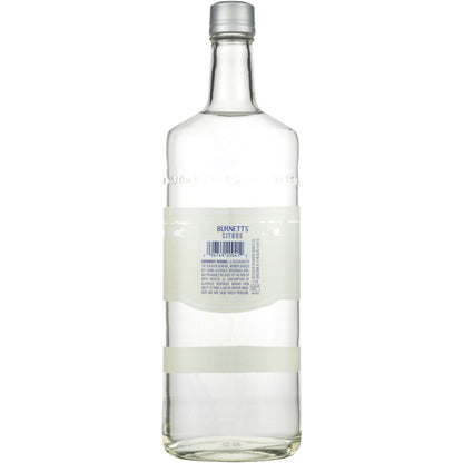 Burnett's Citrus Flavored Vodka 60 - 1.0L - Back