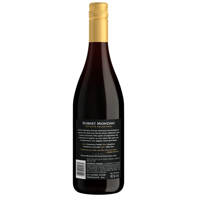 Robert Mondavi Private Selection Red Blend California - 750ML - Back