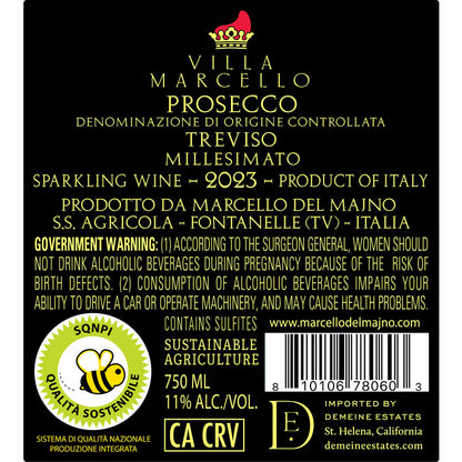 Villa Marcello Prosecco Treviso Brut Millesimato - 750ML