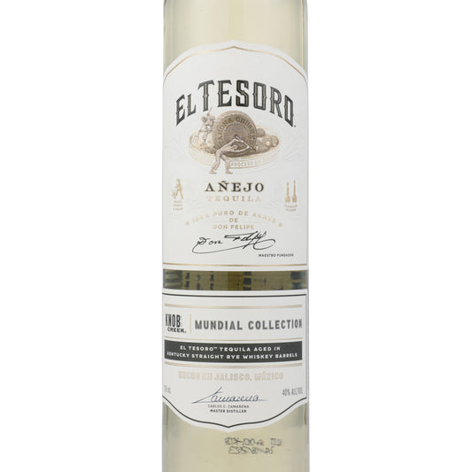 El Tesoro Tequila Anejo Mundial Collection Aged In Knob Creek El Tesor - 750ML - Front Label