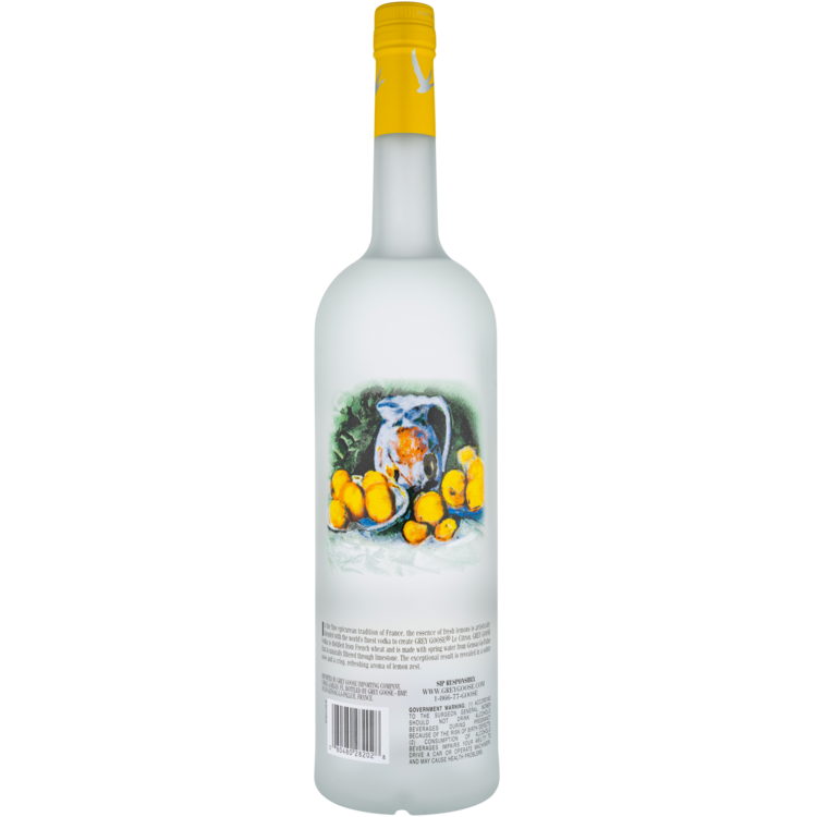 Grey Goose Citrus Flavored Vodka Le Citron 80 - 1.75L - Back