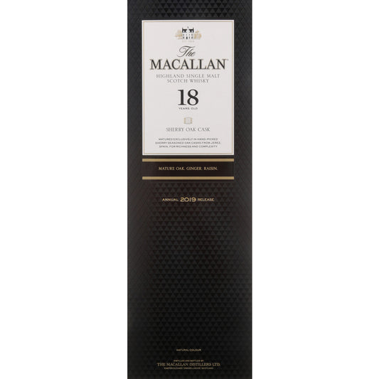The Macallan Single Malt Scotch Sherry Oak Cask 18 Yr 86 - 750ML - Front Label