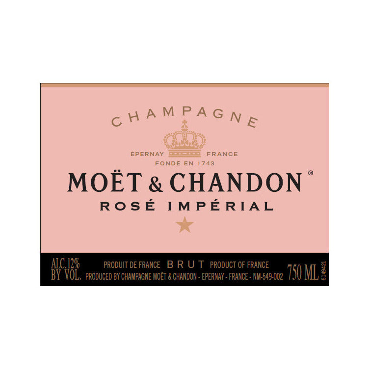 Moet & Chandon Champagne Brut Rose Imperial - 750ML - Front Label