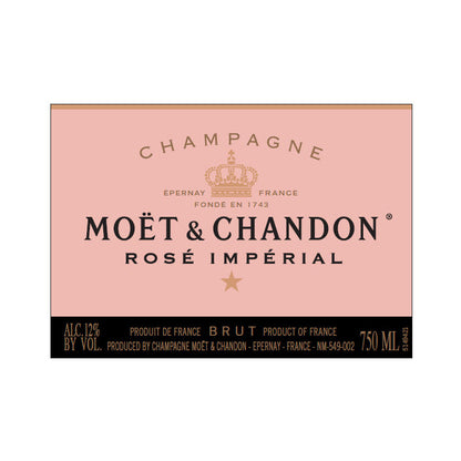Moet & Chandon Champagne Brut Rose Imperial - 750ML - Front Label