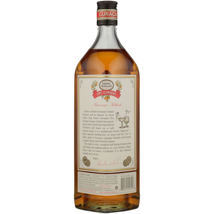 Ferrand Curacao Dry Oranges Ameres 80 - 1.0L - Back
