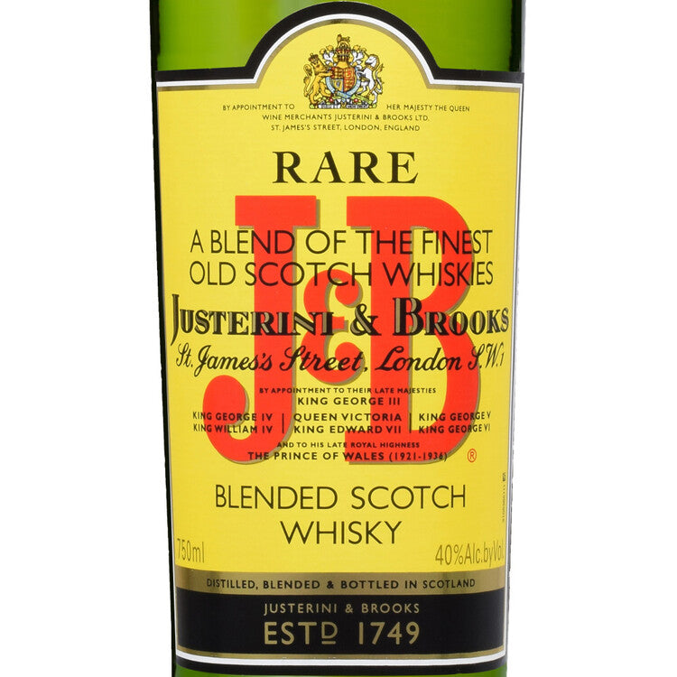 J&B Blended Scotch Rare 80 - 750ML - Front Label
