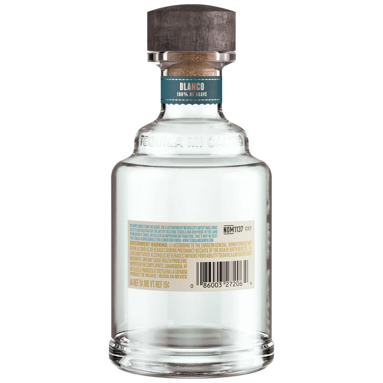 Mi Campo Tequila Blanco 80 - 375ML - Back