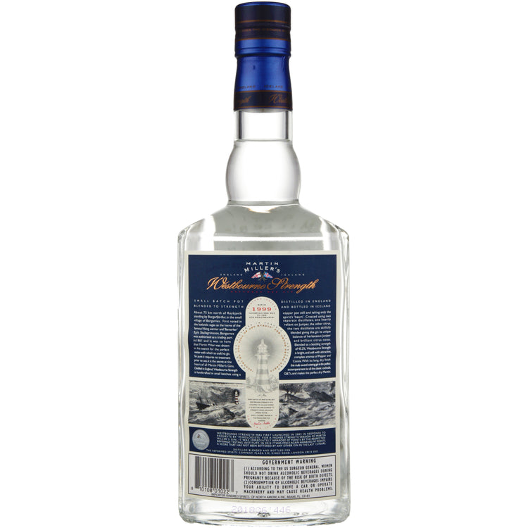 Martin Miller's Dry Gin Westbourne Strength 90.4 - 750ML - Back