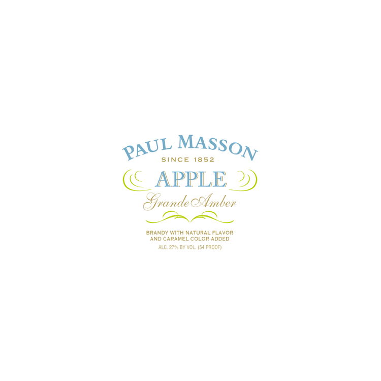 Paul Masson Apple Flavored Brandy Grande Amber 54 - 200ML - Front Label