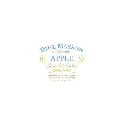 Paul Masson Apple Flavored Brandy Grande Amber 54 - 200ML - Front Label