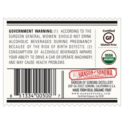 Hanson Of Sonoma Habanero Flavored Vodka Small Batch Limited Release 8 - 750ML
