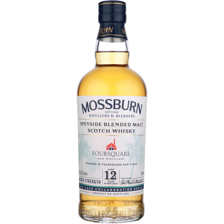 Mossburn Blended Malt Scotch Batch Strength Finished In Foursquare Rum - 750ML - Front