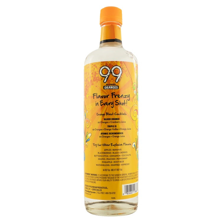99 Brand Orange Schnapps 99 - 750ML - Back
