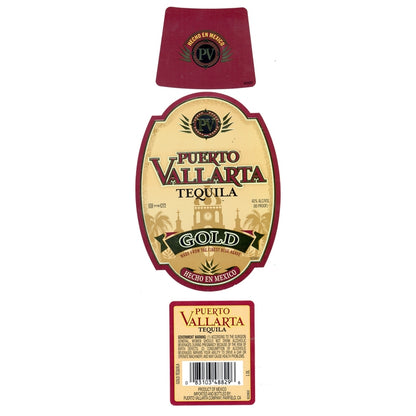 Puerto Vallarta Tequila Gold 80 - 1.0L - Front Label