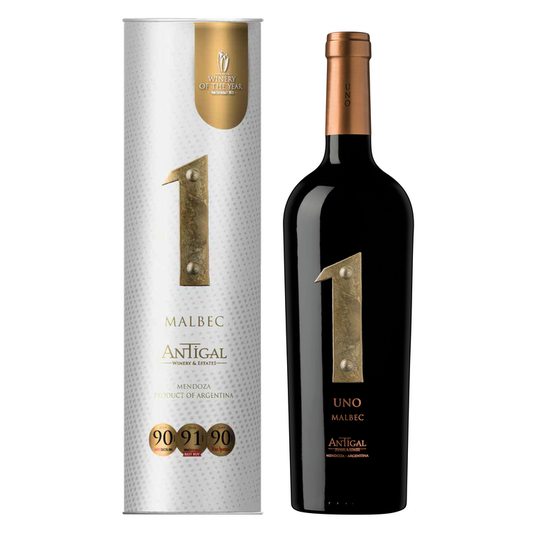 Antigal Malbec Uno Mendoza White Canister - 750ML - Front