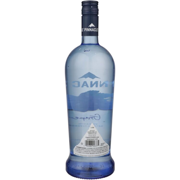 Pinnacle Grape Flavored Vodka 60 - 1.0L - Back