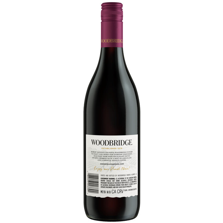 Woodbridge Pinot Noir California - 750ML - Back