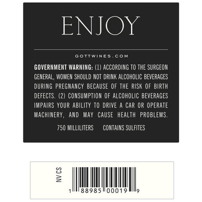 Gott Cabernet Sauvignon 815 California - 1.5L - Back Label