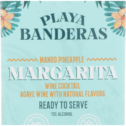 Playa Banderas Spicy Mango Margarita Wine Based Cocktail - 1.5L - Front Label