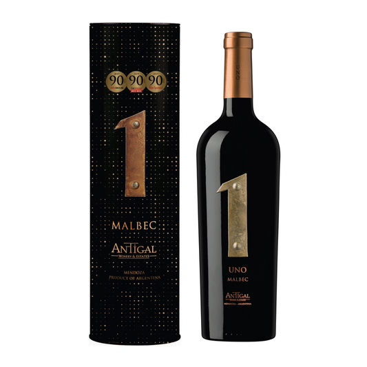 Antigal Malbec Uno Mendoza White Canister - 750ML - Front
