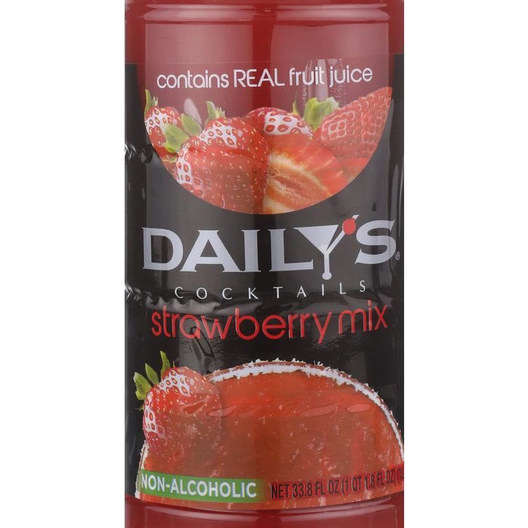 Daily's Strawberry Margarita Mix - 1.0L - Front Label