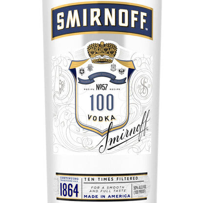 Smirnoff Vodka 100 - 1.75L - Front Label