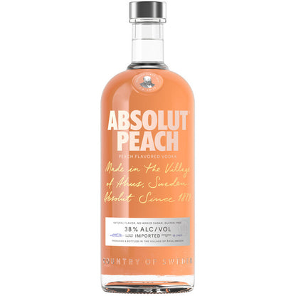 Absolut Peach Flavored Vodka 76 - 1.0L - Front