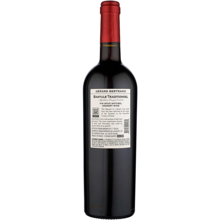 Gerard Bertrand Banyuls Traditionnel Vin Doux Naturel 2018 - 750ML - Back