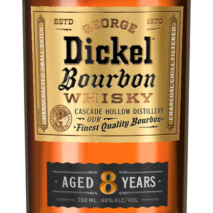 George Dickel Bourbon Handcrafted Small Batch 8 Yr 90 - 750ML - Front Label