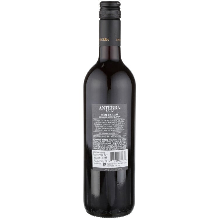 Anterra Merlot Vigneti Delle Dolomiti - 750ML - Back