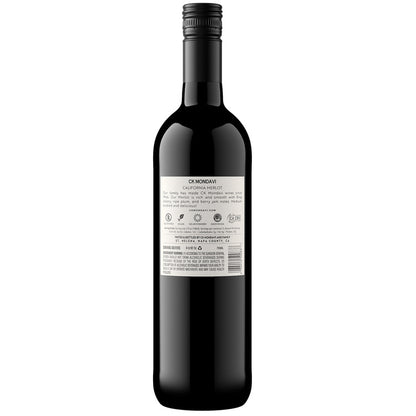 Ck Mondavi Merlot California - 750ML - Back