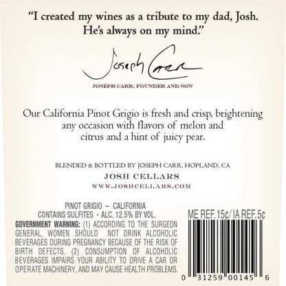 Josh Cellars Pinot Grigio California - 750ML