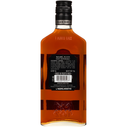 Bacardi Black Rum 80 - 375ML - Back