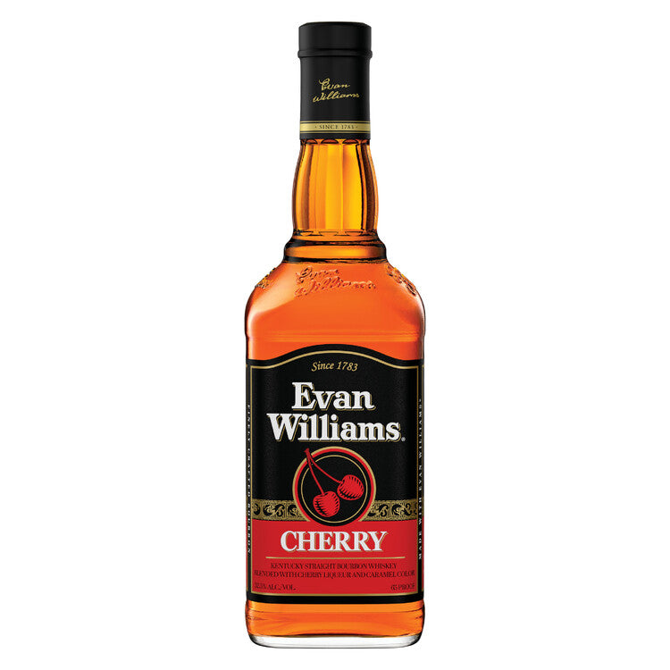 Evan Williams Cherry Whiskey Liqueur 65 - 750ML - Front