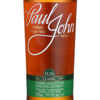 Paul John Single Malt Whisky Classic Select Cask 110.4 - 750ML - Front Label