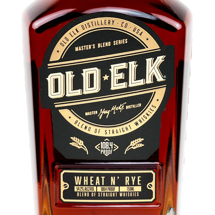 Old Elk Blended American Whiskey Wheat N' Rye 108.4 - 750ML - Front Label
