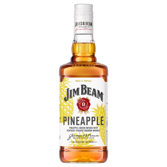 Jim Beam Pineapple Liqueur Infused With Bourbon Flavored Whiskey 65 - 750ML - Front
