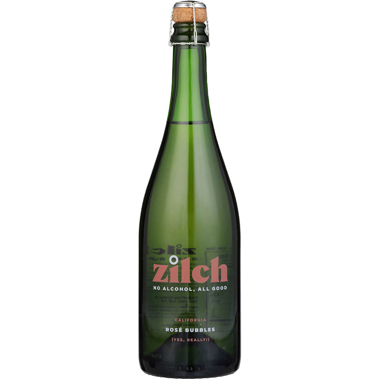 Zilch Rose Bubbles California Non Alcoholic - 750ML - Front