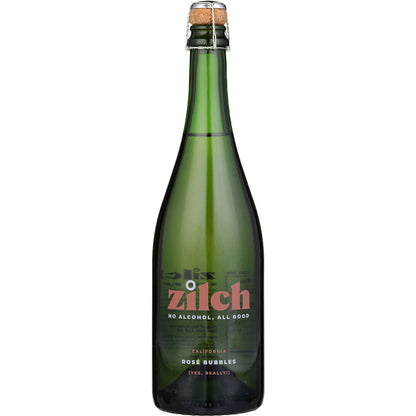 Zilch Rose Bubbles California Non Alcoholic - 750ML - Front
