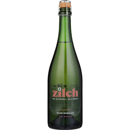 Zilch Rose Bubbles California Non Alcoholic - 750ML - Front