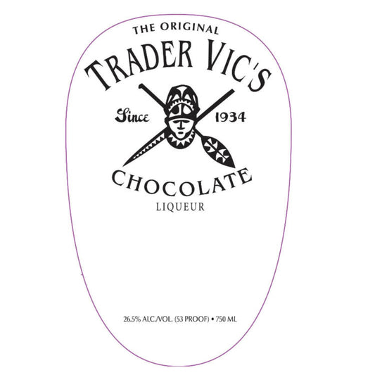 Trader Vic's Chocolate Liqueur 30 - 750ML - Front Label