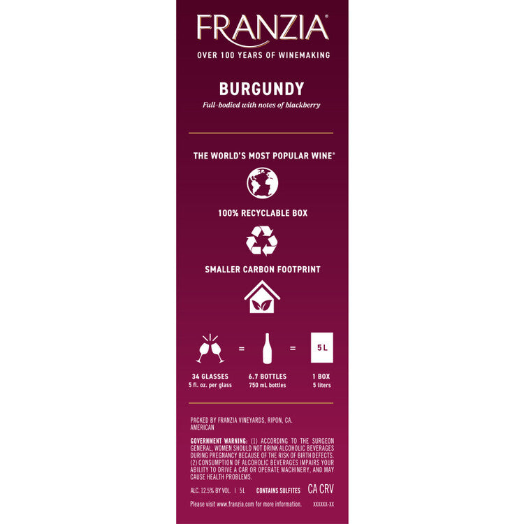Franzia Burgundy International - 5.0L