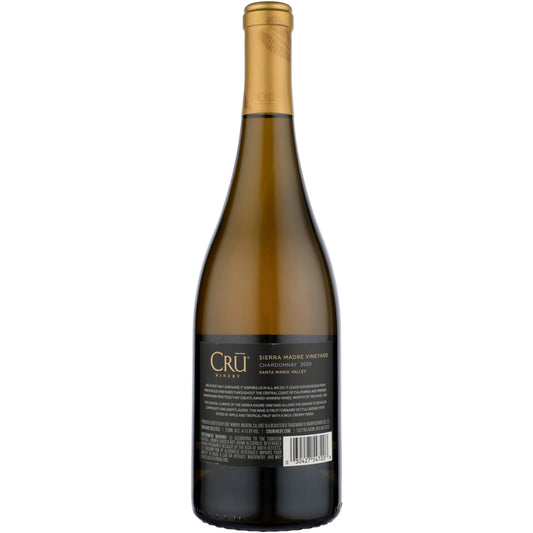 Cru Winery Chardonnay Grand Collection Sierra Madre Vineyard Santa Mar - 750ML - Back