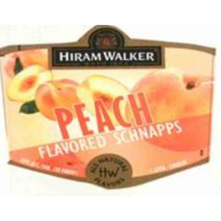 Hiram Walker Peach Schnapps 30 - 750ML - Front Label